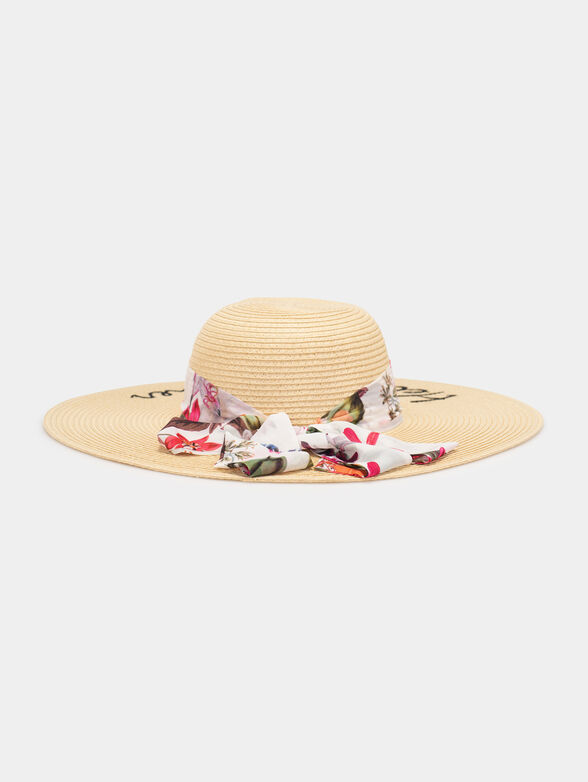 Wide-brimmed hat with inscription - 5