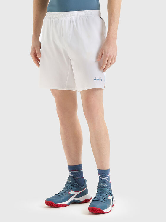 Shorts with contrast logo detail - 1