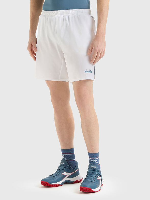 Shorts with contrast logo detail - 1