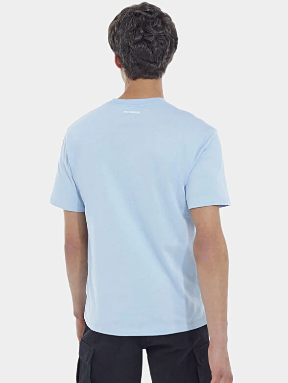 Blue T-shirt with embroidery - 3