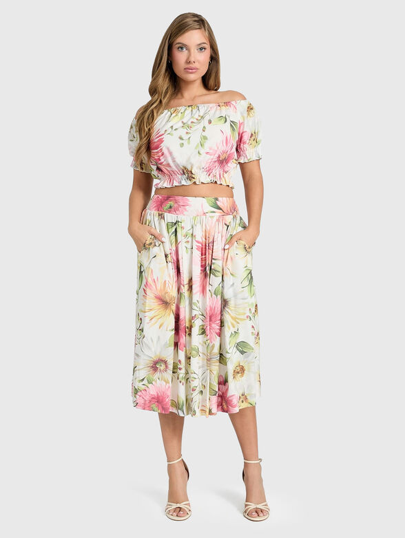ELODIE high waisted midi skirt - 6