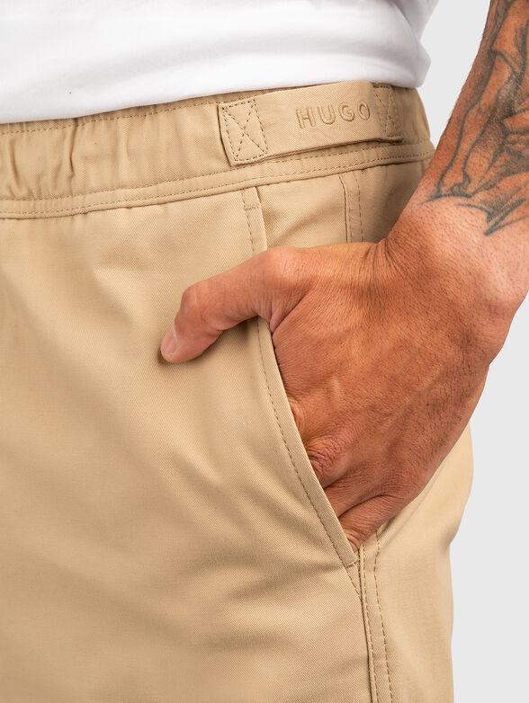 Cotton trousers with elastic waist - 3