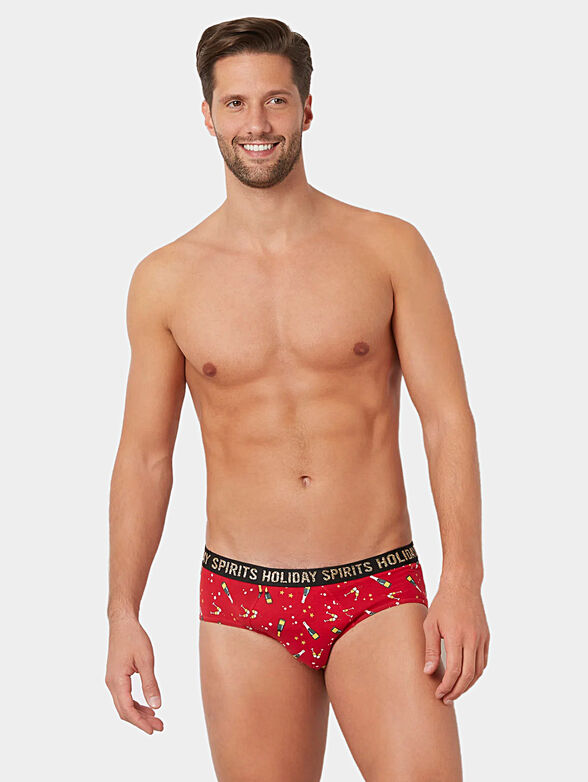 HELLO XMAS briefs with print - 2