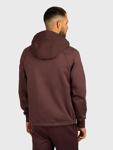 Cotton sweatshirt with hood and zip - 3