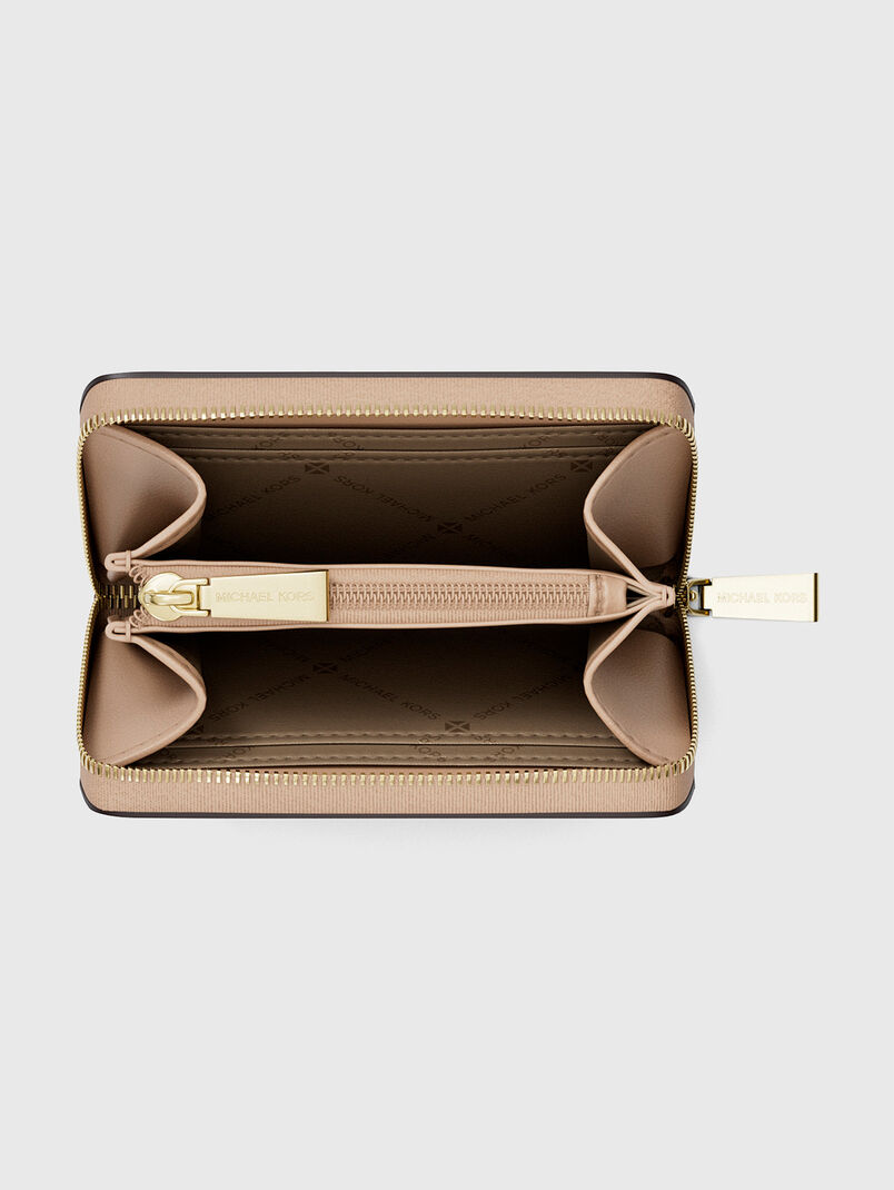 Beige genuine leather wallet - 3