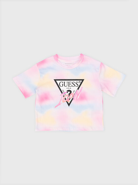 T-shirt with triangular logo print - 1