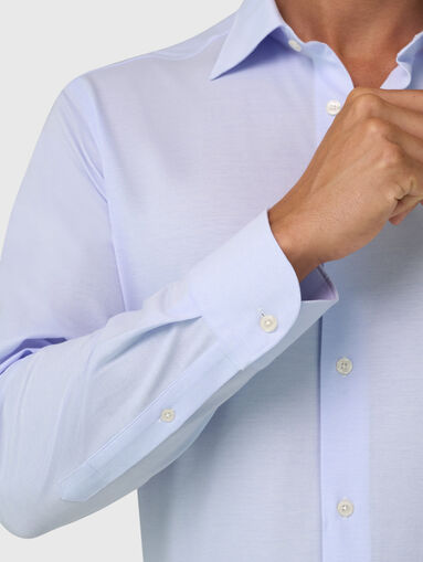 Blue cotton shirt - 5