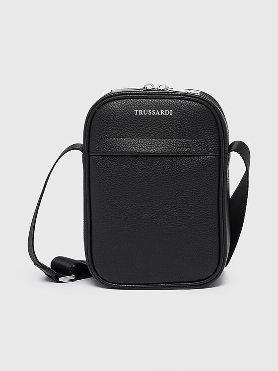 Leather crossbody bag with mini logo - 1