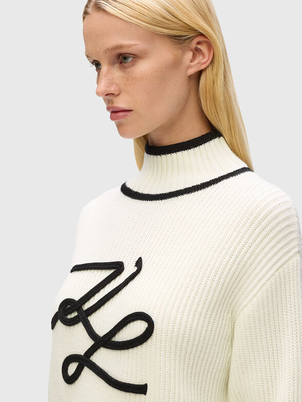 Turtleneck sweater with logo - 4