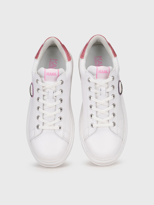 KAPRI leather sneakers with accent logo - 6