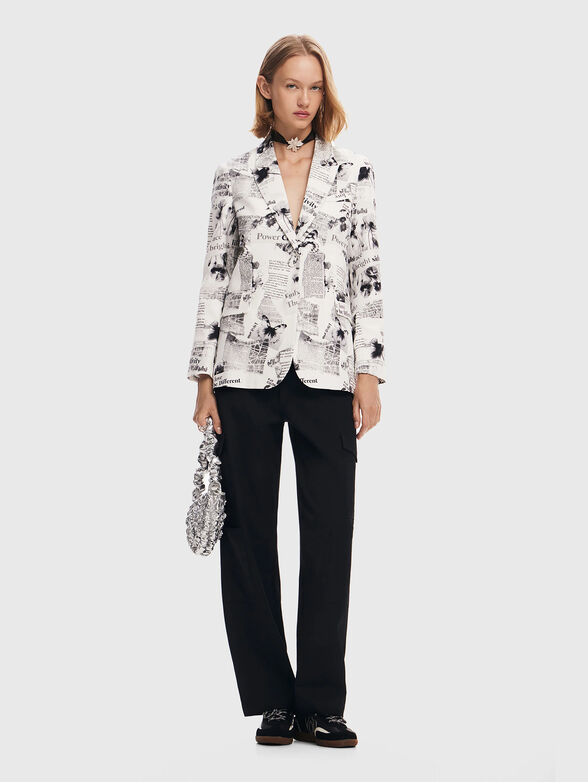 BRATISLAVA blazer with newspaper print - 6