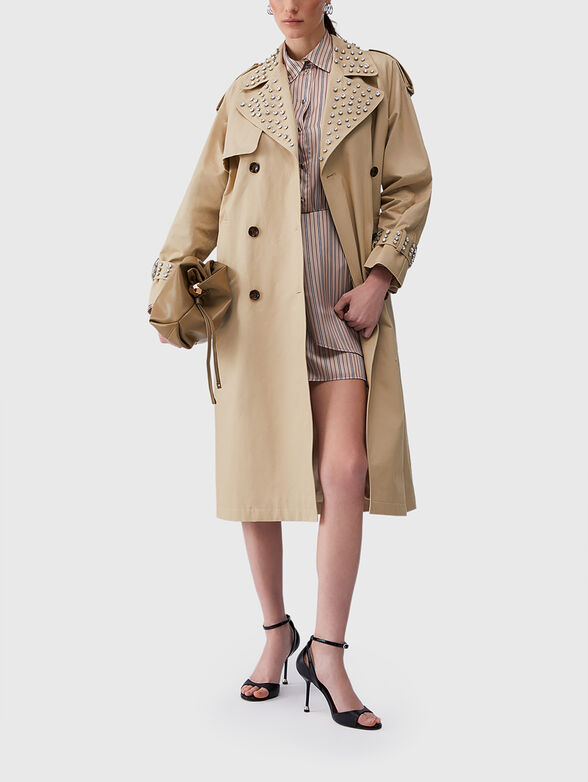 Cotton gabardine trench coat - 2