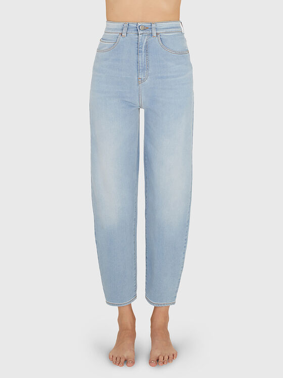 High waist jeans with logo - 1