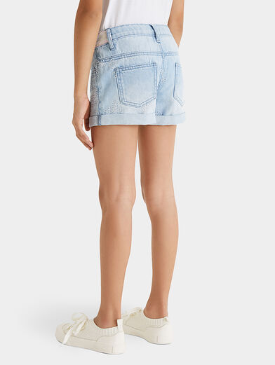 ONYX Denim shorts with embroideries - 3