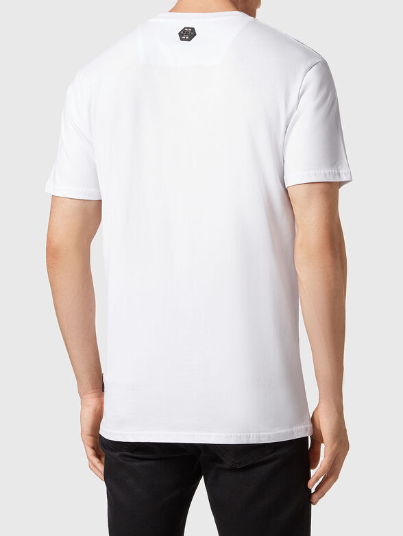 Cotton T-shirt with rhinestones - 3
