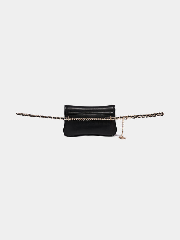 Black belt bag with chain details - 6