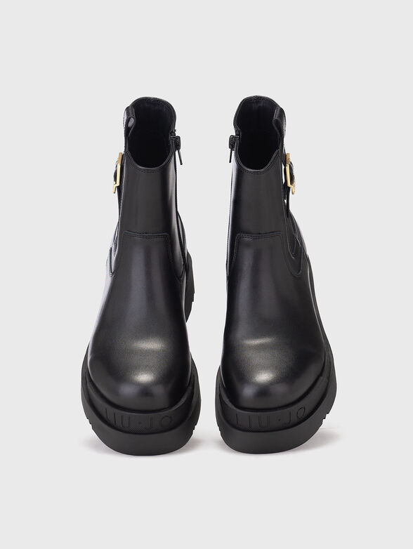 LOVE 63 leather boots with logo - 6