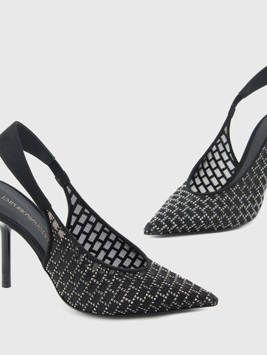 Heeled shoes with rhinestones - 4