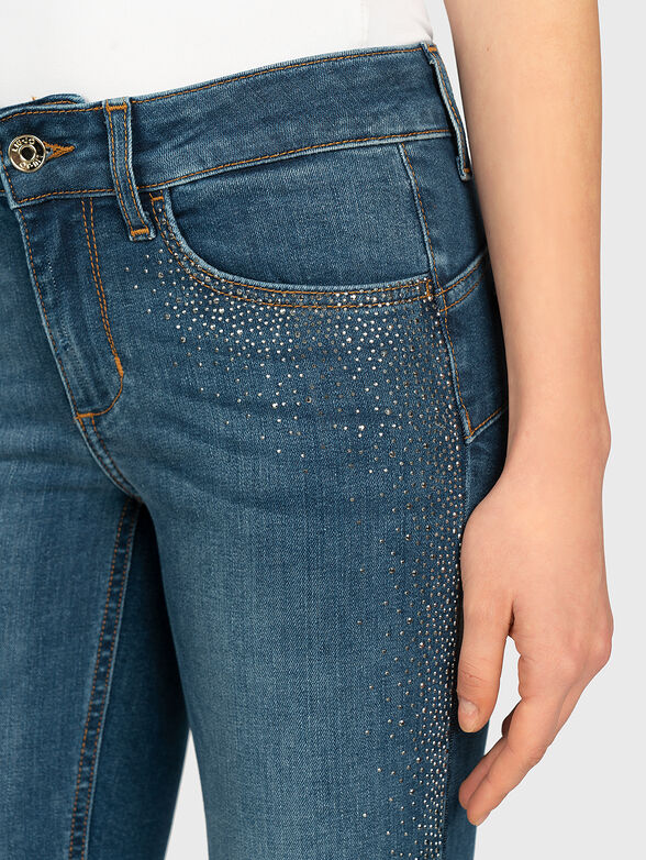 Skinny jeans with gemstones - 4