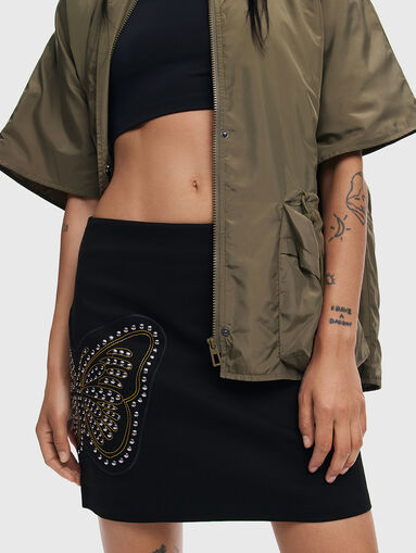 BANGKOK mini skirt with embroidery and eyelets - 3