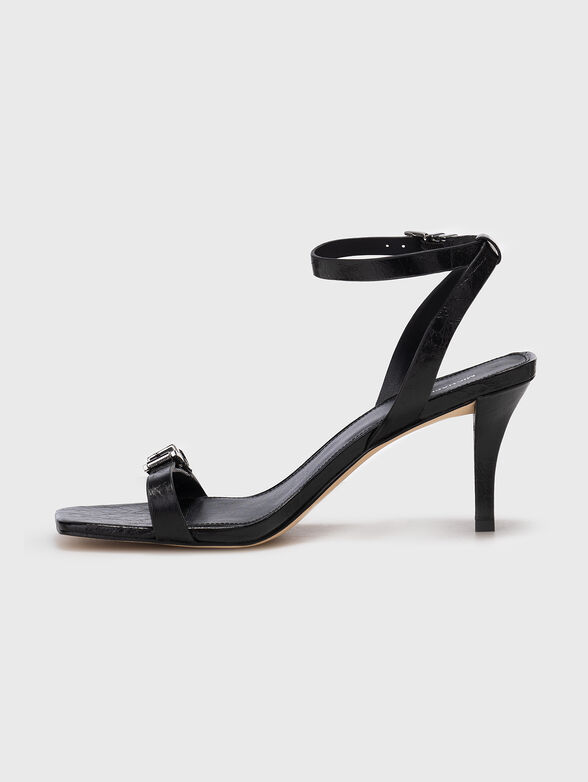 Leather heeled sandals - 4