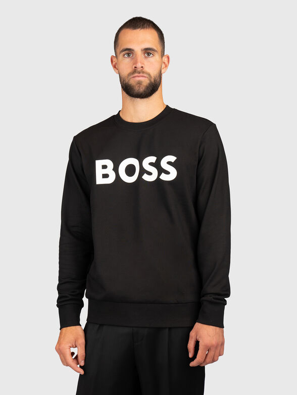 Cotton sweatshirt with front logo - 1