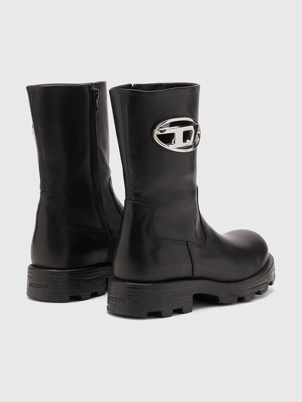 D-HAMMER biker boots in shiny leather - 3