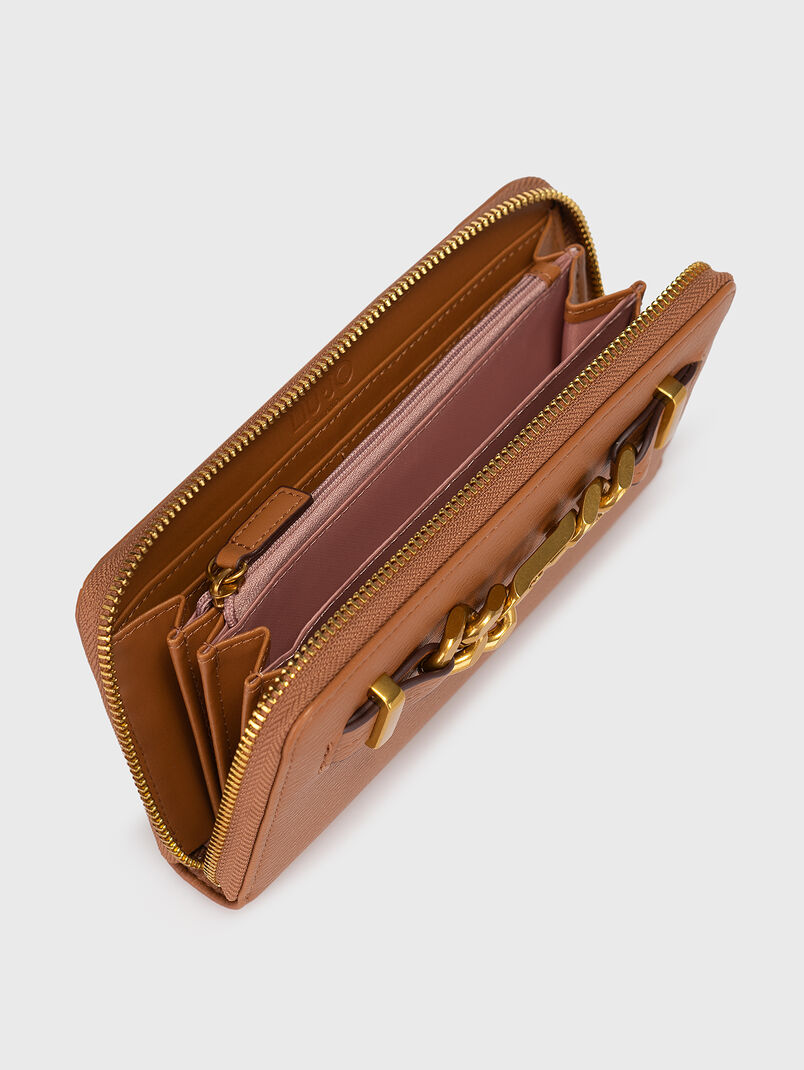 Black wallet with golden detail  - 3