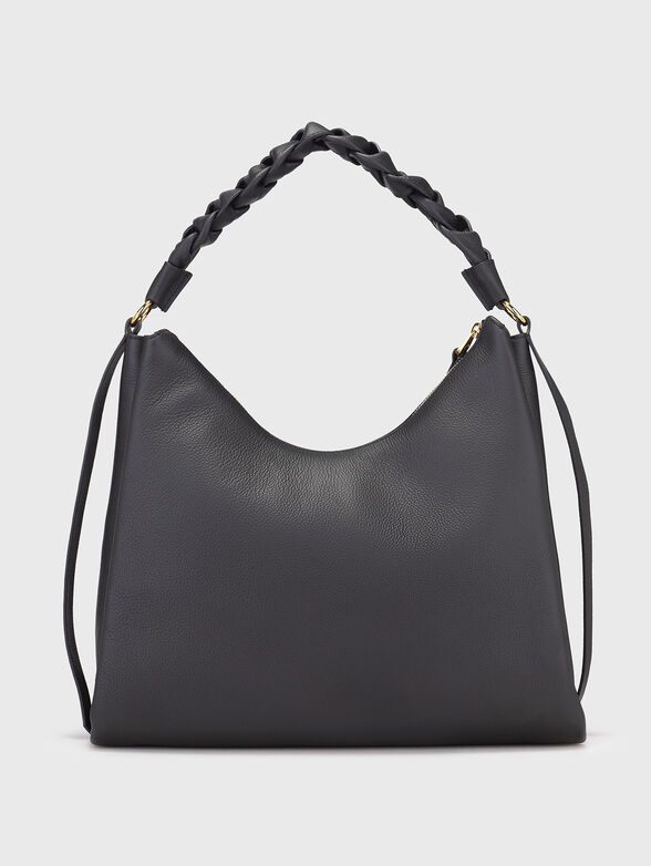 Big leathe leather bag with accent handle - 2