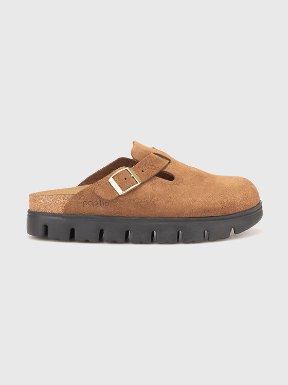 BOSTON suede chunky clogs - 1