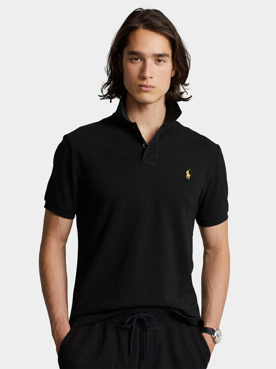 Cotton Polo-shirt with contrast embroidery - 1