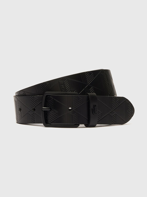 Leather belt with monogram logo - 1