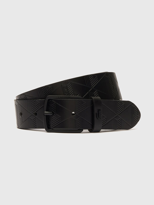 Leather belt with monogram logo - 1