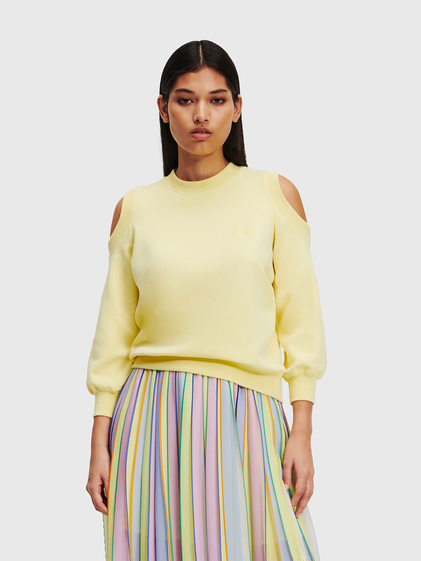 Sweatshirt with cut out elements brand Karl Lagerfeld Globalbrandsstore en