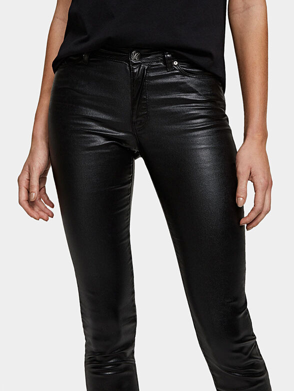 Skinny metallic denim pants - 3