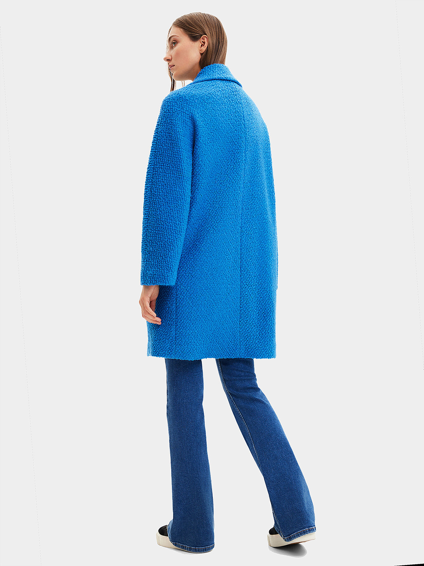 Desigual blue coat cheap