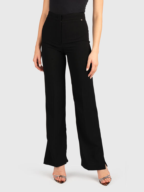 Trousers with high waist and wide legs - 1