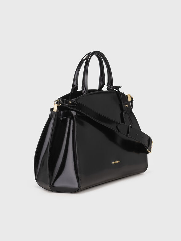Black genuine leather bag - 4