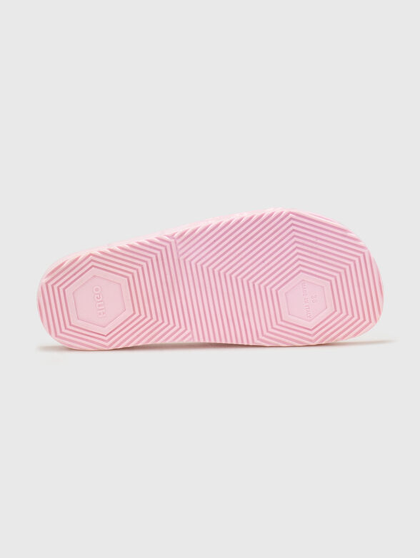 Black beach slippers with logo - 5