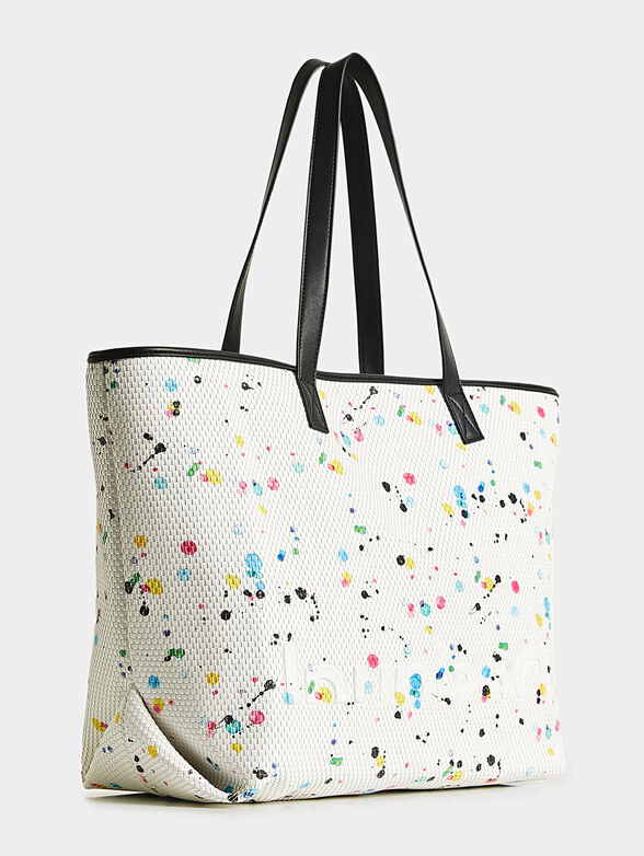 Shopper bag with paint splatter print - 4