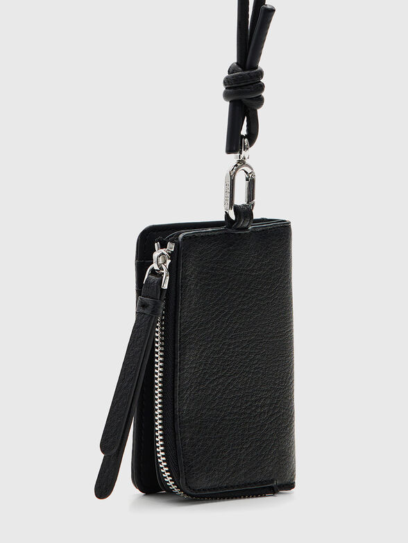 Black purse with embossed logo - 3