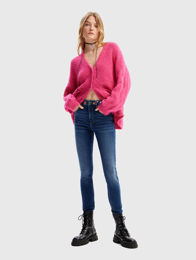 Slim jeans with floral embroidery - 5