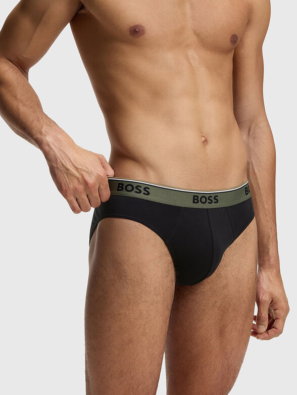 Set of three pairs of briefs with a logo - 2