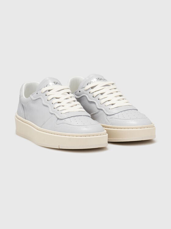 Leather sneakers with logo - 2