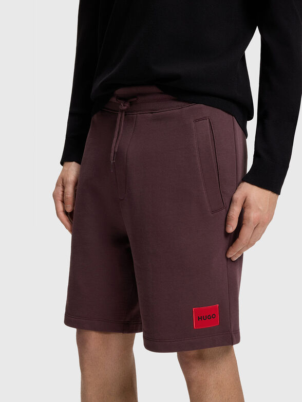 Cotton sports shorts with logo - 3