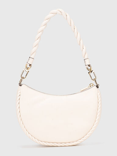 Leather bag with long strap and logo - 3