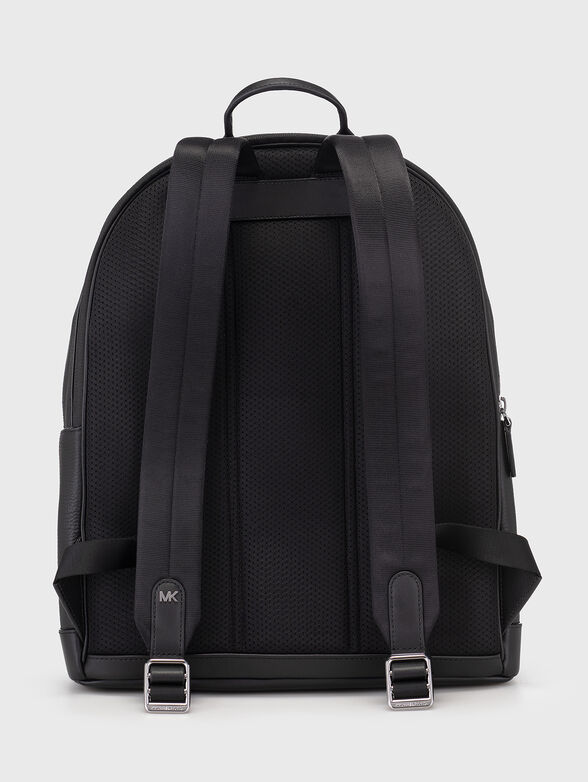 Leather backpack with logo accent - 2