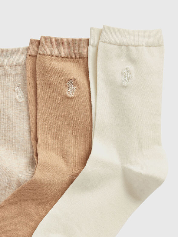 Set of three pairs of socks with logo - 2