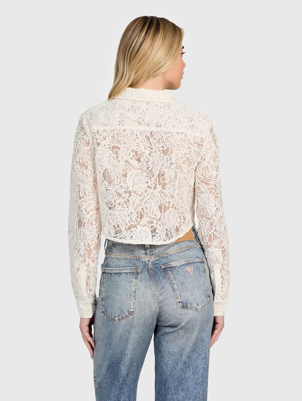 IMANI cropped lace shirt  - 3