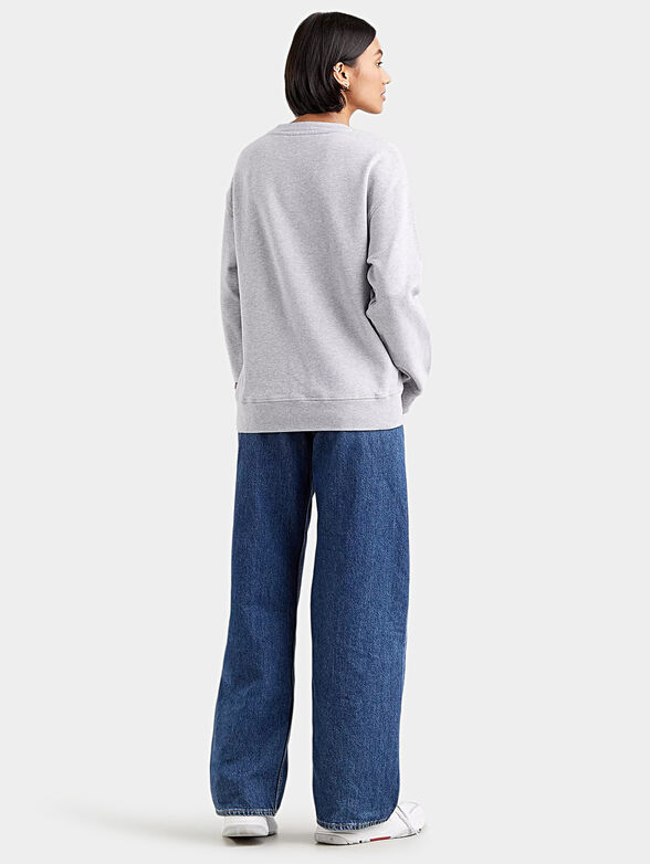 Grey sweatshirt with logo print - 2